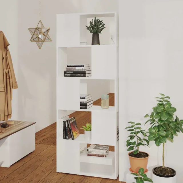 vidaXL Boekenkast/kamerscherm 60x24x155 cm bewerkt hout wit