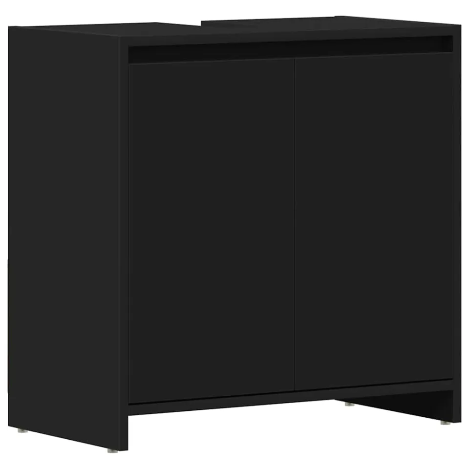 vidaXL Badkamerkast 60x33x60 cm bewerkt hout zwart