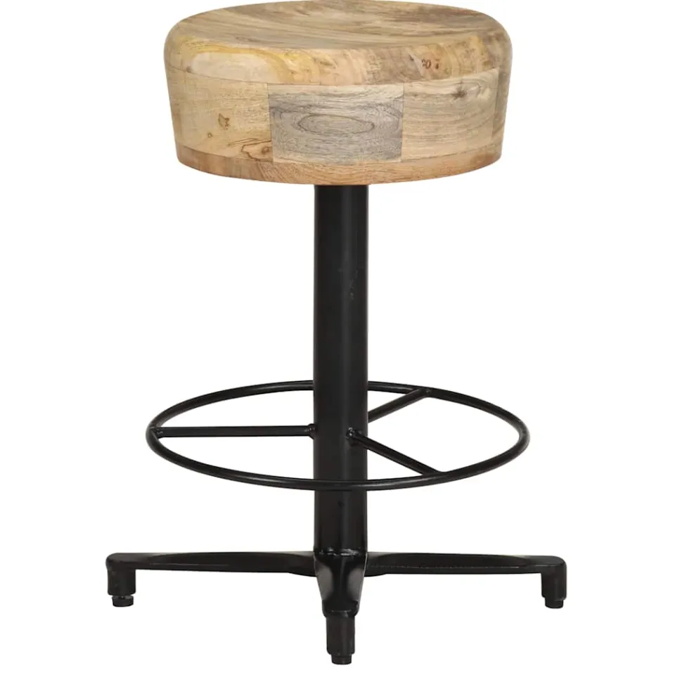 vidaXL Barkrukken 2 st 52 cm massief mangohout bruin, foto 3