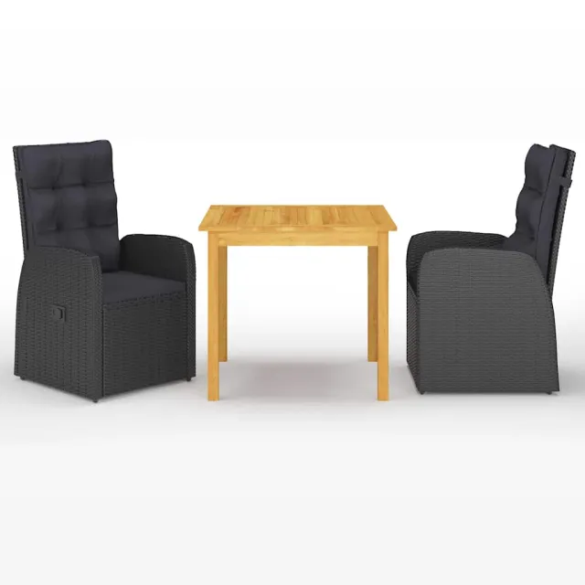 vidaXL 3-delige Tuinset zwart, foto 2