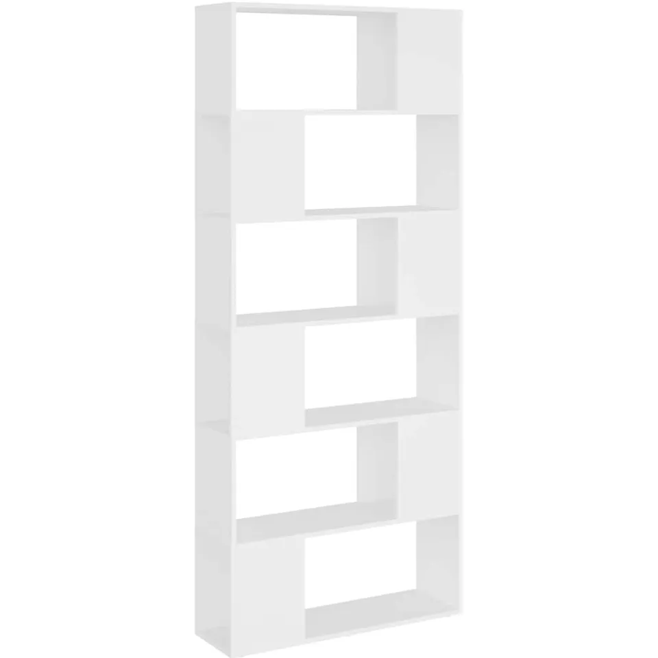 vidaXL Boekenkast/kamerscherm 80x24x186 cm bewerkt hout wit