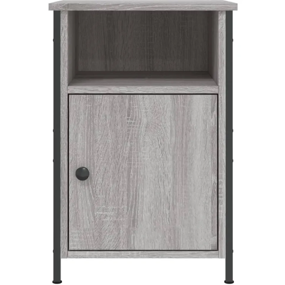 vidaXL Nachtkastje 40x42x60 cm bewerkt hout grijs sonoma eikenkleurig
