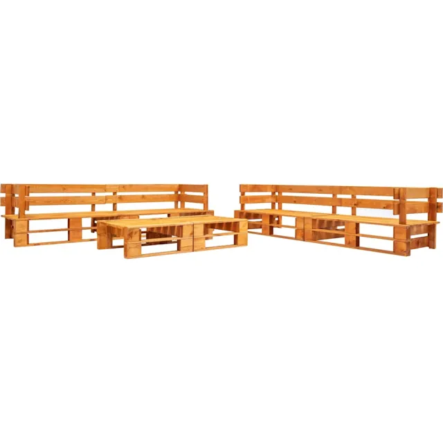 vidaXL 6-delige Loungeset pallet hout honingbruin