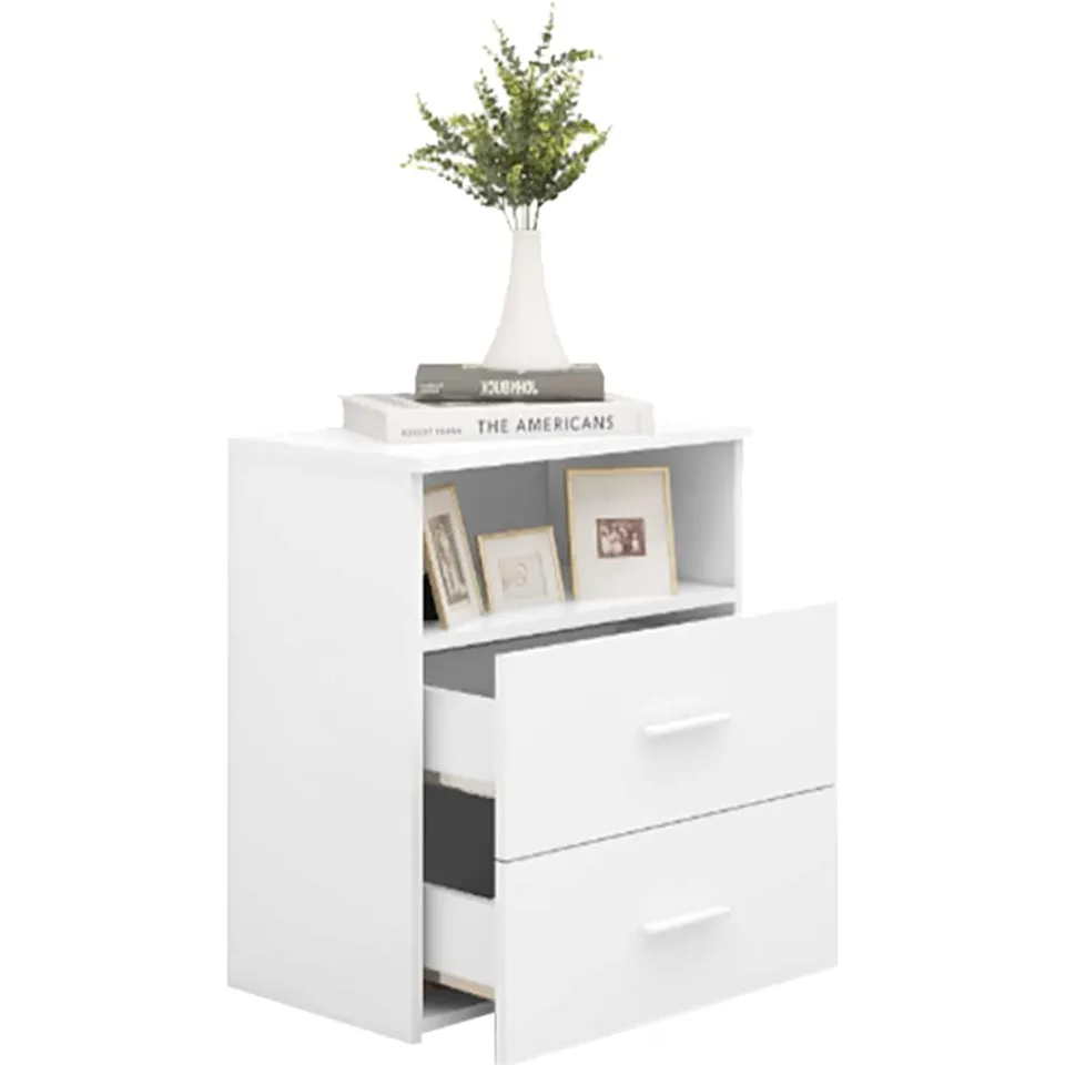 vidaXL Nachtkastjes 2 st 50x32x60 cm wit