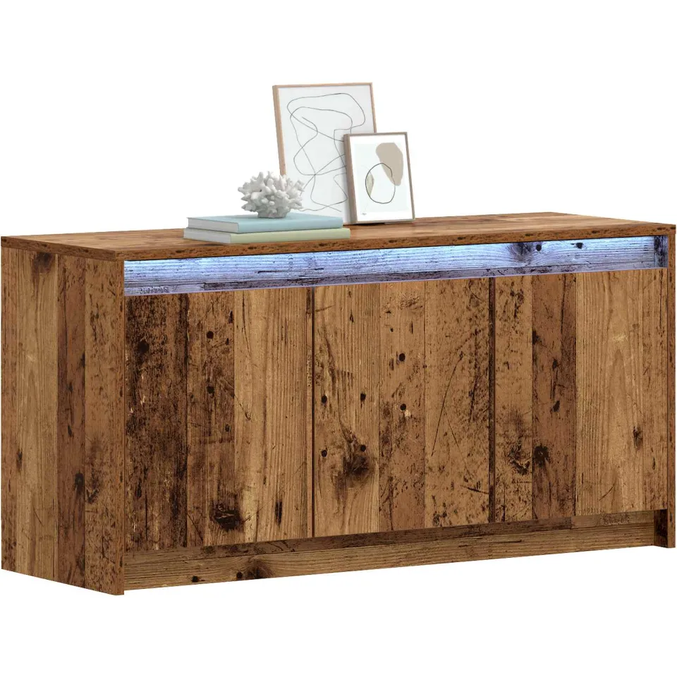 vidaXL TV-kast 100 x 34 x 50 cm Oud hout bruin, foto 3
