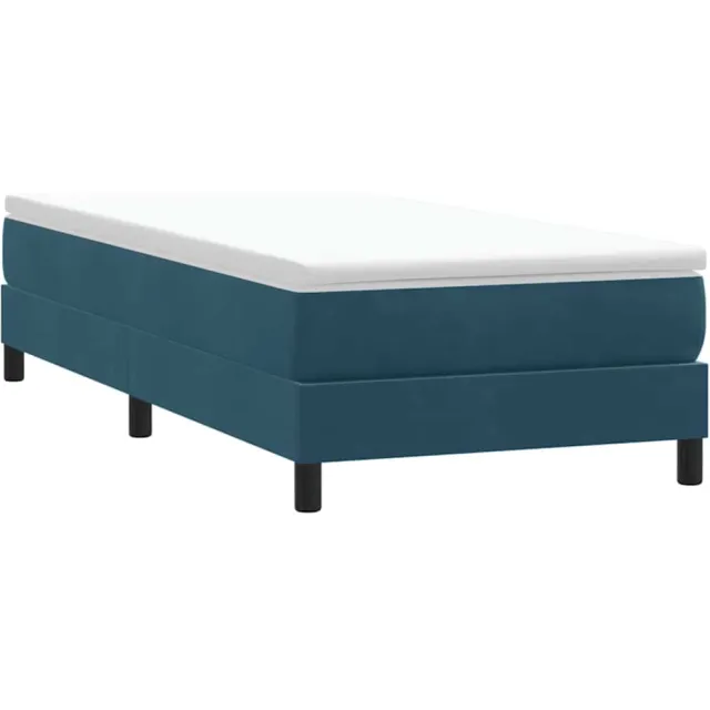 vidaXL Boxspring zonder matras fluweel donkerblauw 100x210 cm