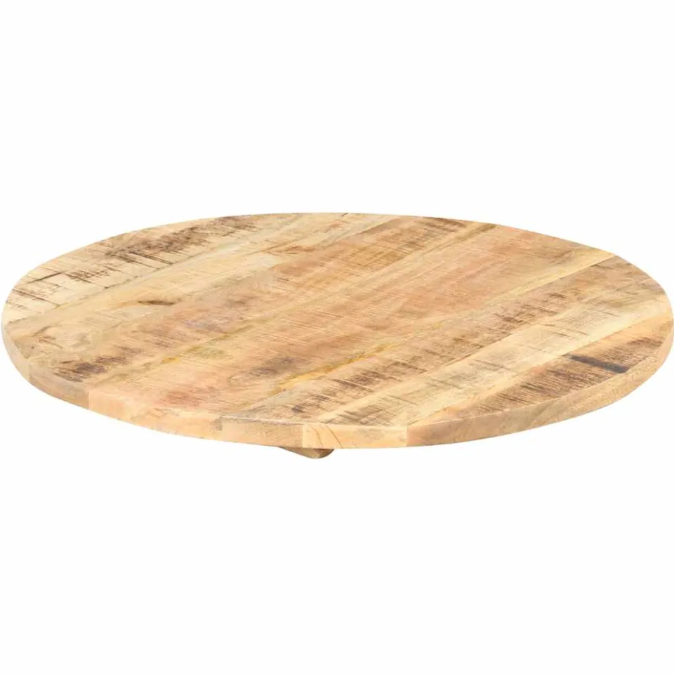 vidaXL Tafelblad rond 25-27 mm 60 cm massief mangohout Bruin
