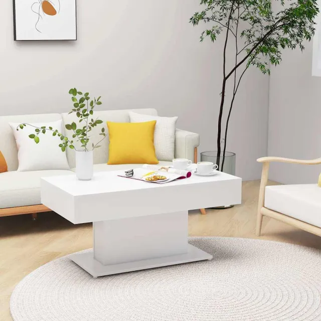 vidaXL Salontafel 96x50x45 cm bewerkt hout wit