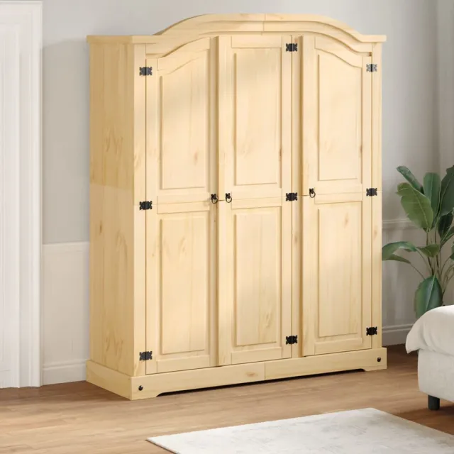 vidaXL Kledingkast Corona 151,5x52x186 cm massief grenenhout bruin, foto 2