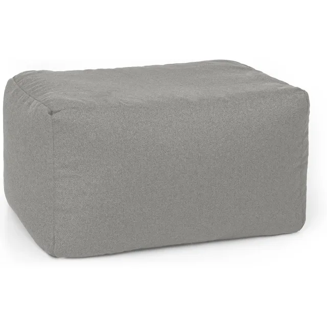 Drop & Sit DROP&SIT BLOKPOEF 75X50X40 GERECYCLEDE PETFLESSEN 90% GRIJS Pet poef grijs