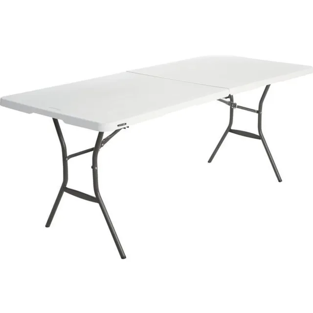 Lifetime Tyrell Opvouwbare tafel - Wit - 183x76x73.5 cm Wit Graniet