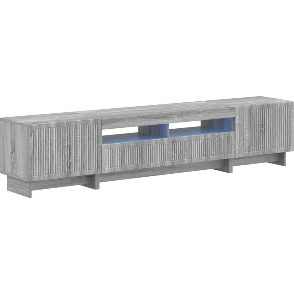 vidaXL 5-delige LED TV-kast Grijs Sonoma Bewerkt hout