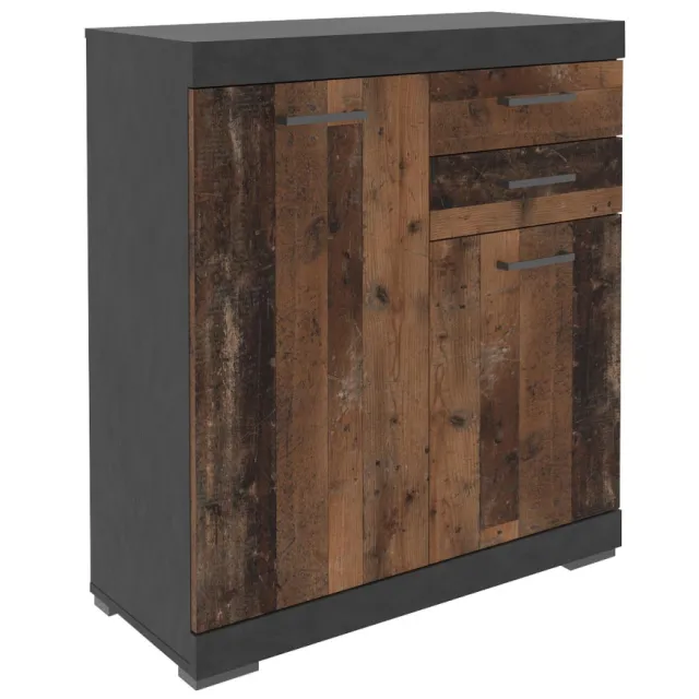 Opbergkast Hermes Vintage 80x35x90 cm - 2 Bruin | Grijs