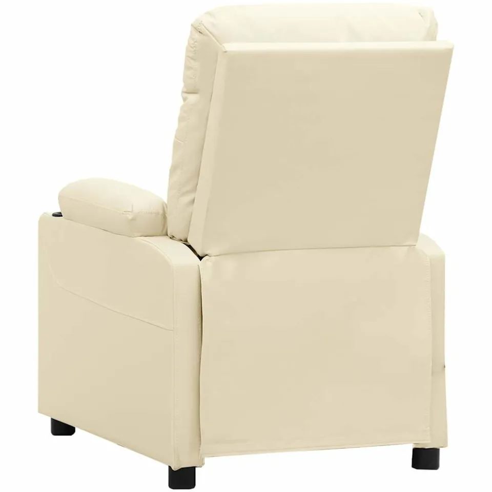 vidaXL Massagestoel kunstleer crèmekleurig, foto 3