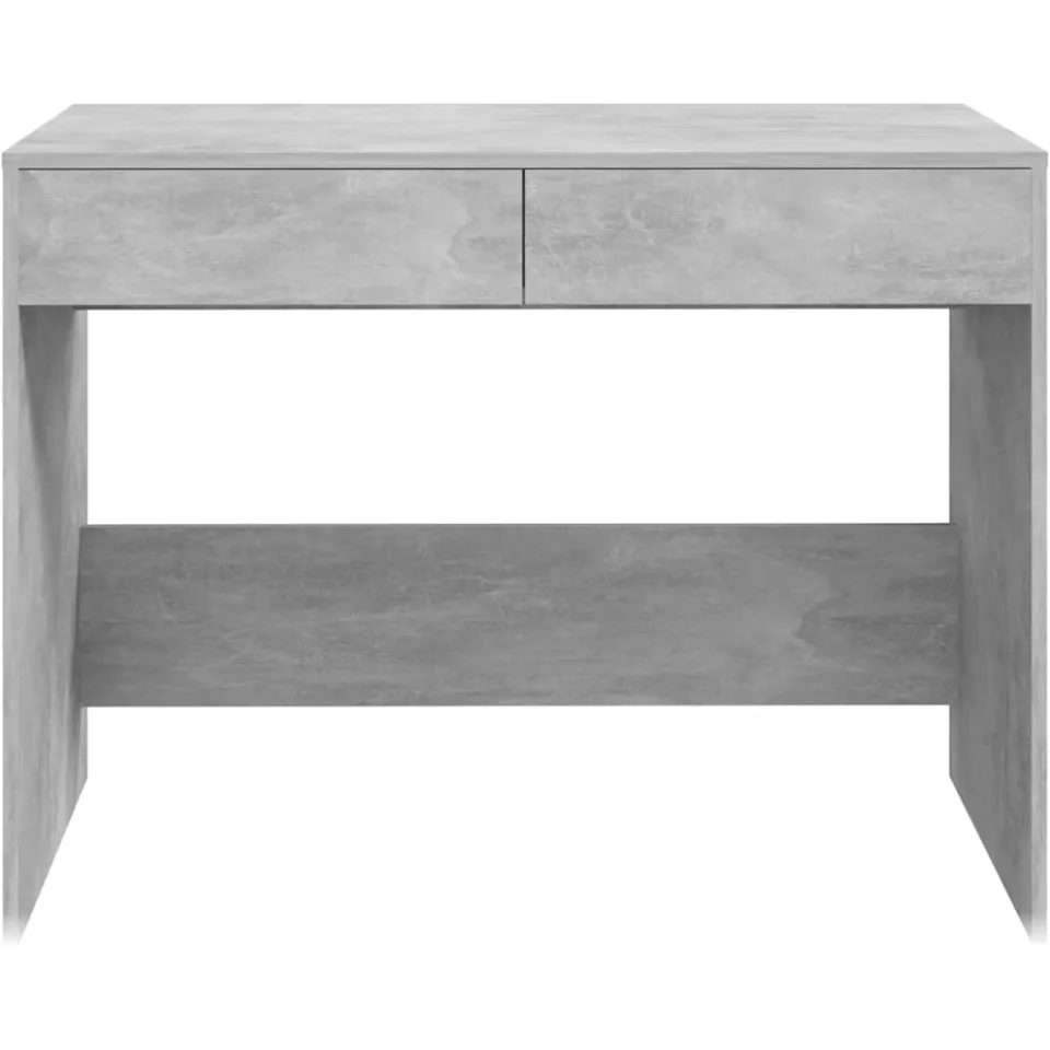 vidaXL Bureau 101x50x76,5 cm bewerkt hout betongrijs grijs, foto 4