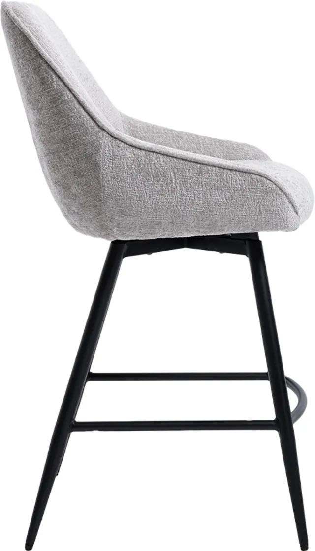 Tower Living Barstoel Trino Trenza 8 Oyster Draaibaar - Set van 2 Wit