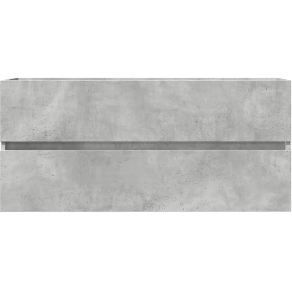 vidaXL Wastafelkast 100x38,5x45 cm spaanplaat betongrijs grijs, foto 4