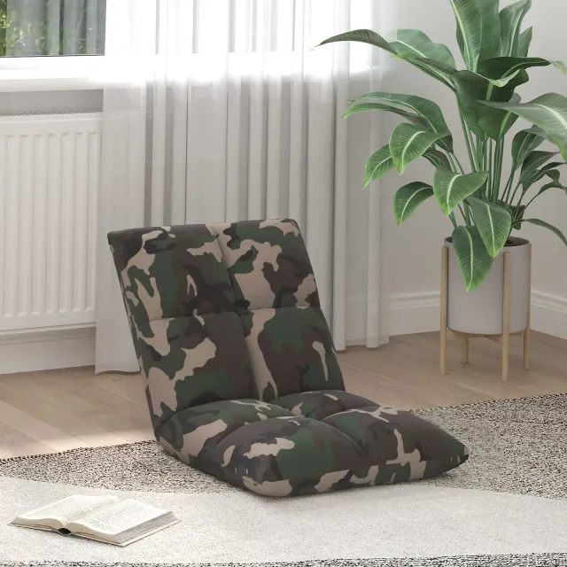 vidaXL Verstelbare vlo stoelen Legergroen Stof groen, foto 2