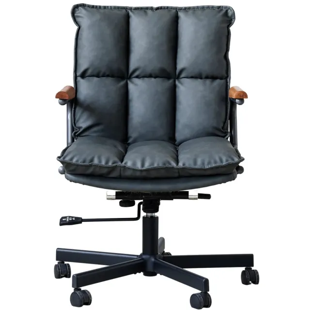 COVREO Bureaustoel 65 x 46 x 97 cm zwart kunstleer, met wielen