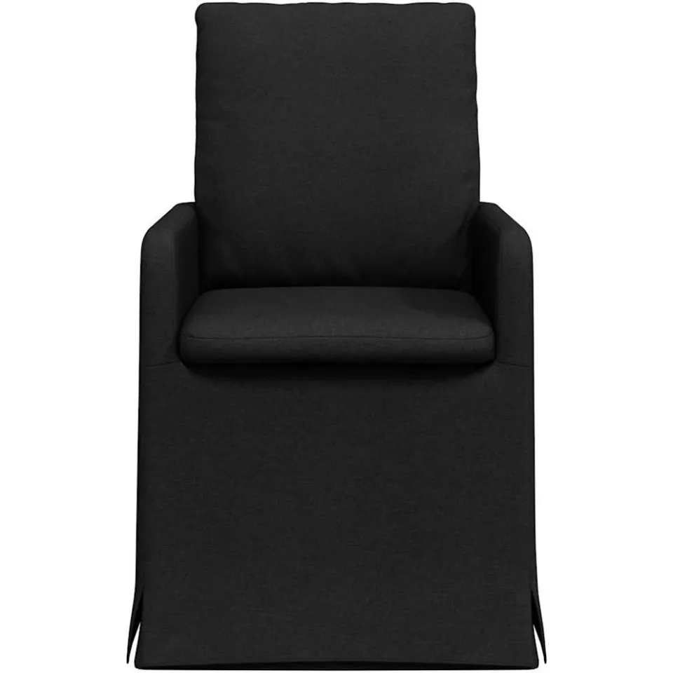 vidaXL Eettafelstoelen 2 st Stof Zwart 57 x 67 x 98 cm, foto 4
