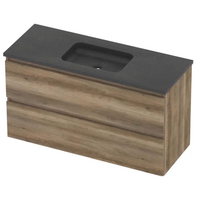 Basic-Line Rocky 46 Badmeubelset Hardsteen 120x46x62 cm R46BSCSO1200 Scotch Oak Blue Stone Grijs