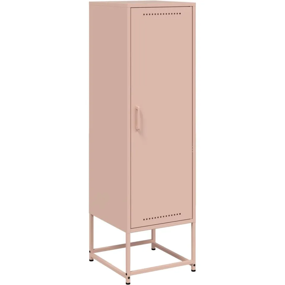vidaXL Hoge kast 36x39x123 cm staal roze