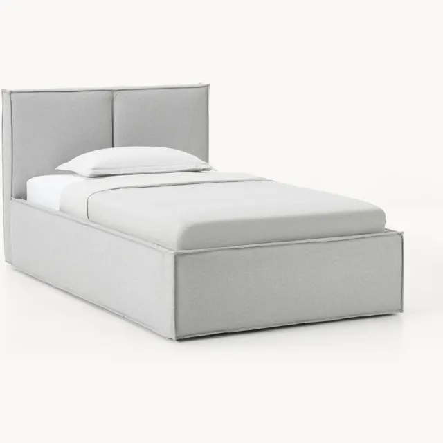 Westwing Collection Eenpersoonsbed Dream Grijs