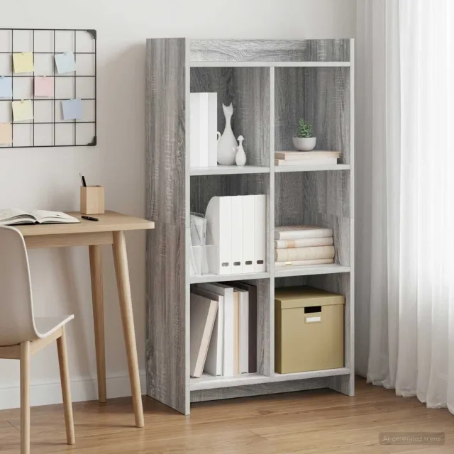 vidaXL Boekenkast Grijs Sonoma 59 x 30 x 111 cm Bewerkt hout, foto 2