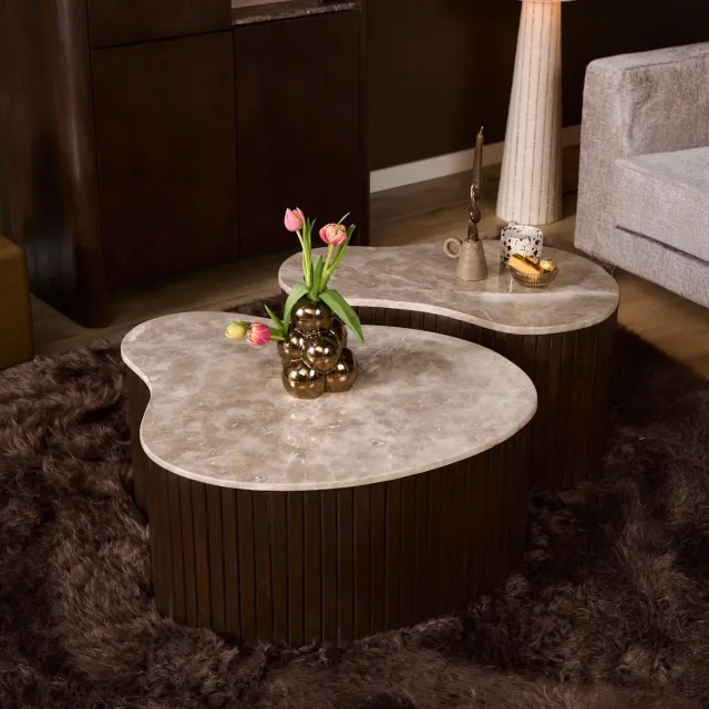 Starfurn Salontafel Nomi - Bruin - 73x84x34 cm