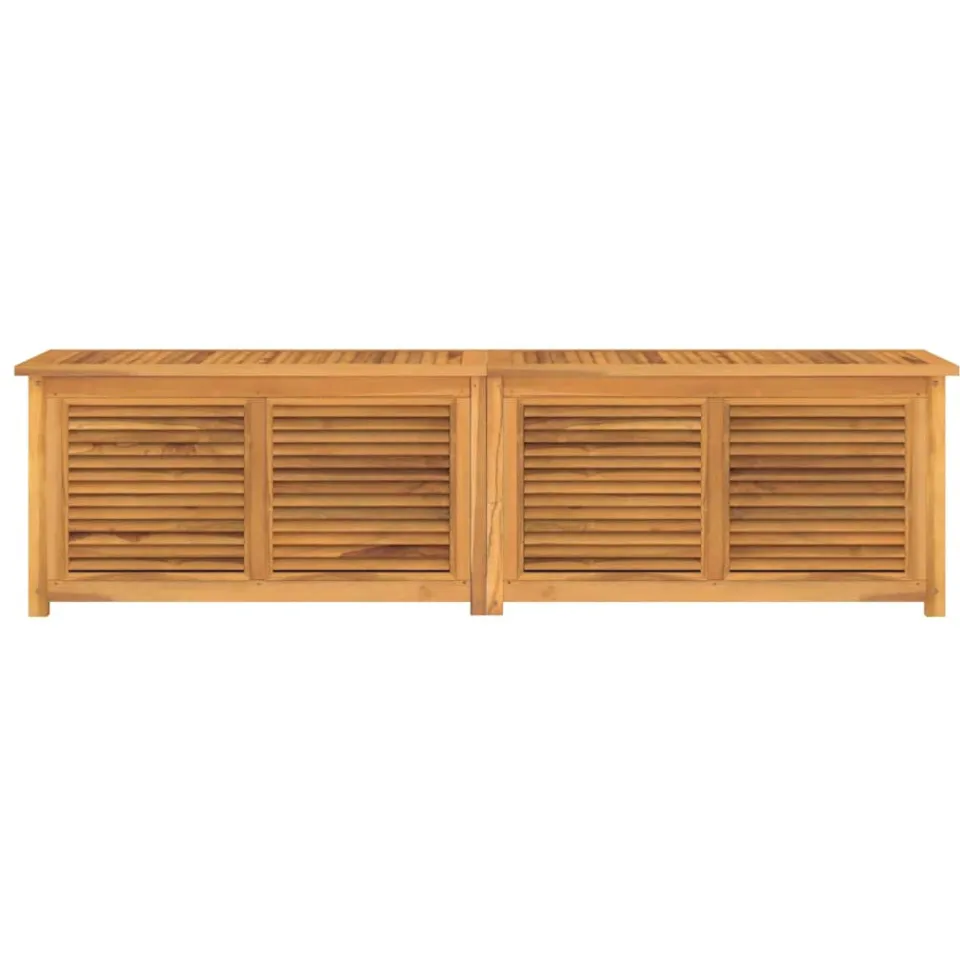 vidaXL Tuinbox met zak 200x50x55 cm massief teakhout Bruin