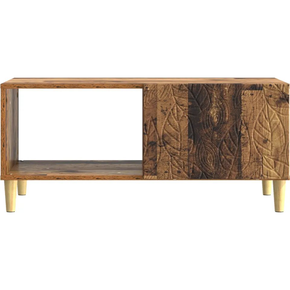 vidaXL Salontafel Oud hout 90 x 50 x 40 cm Bewerkt hout bruin, foto 4