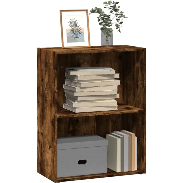 vidaXL Boekenkast 60x30x77 cm bewerkt hout gerookt eikenkleurig Bruin