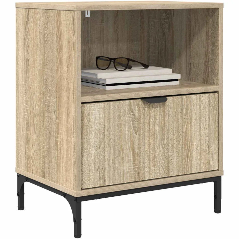 vidaXL Nachtkastje 2 st Sonoma eiken 49 x 36 x 61 cm Bewerkt hout, foto 2