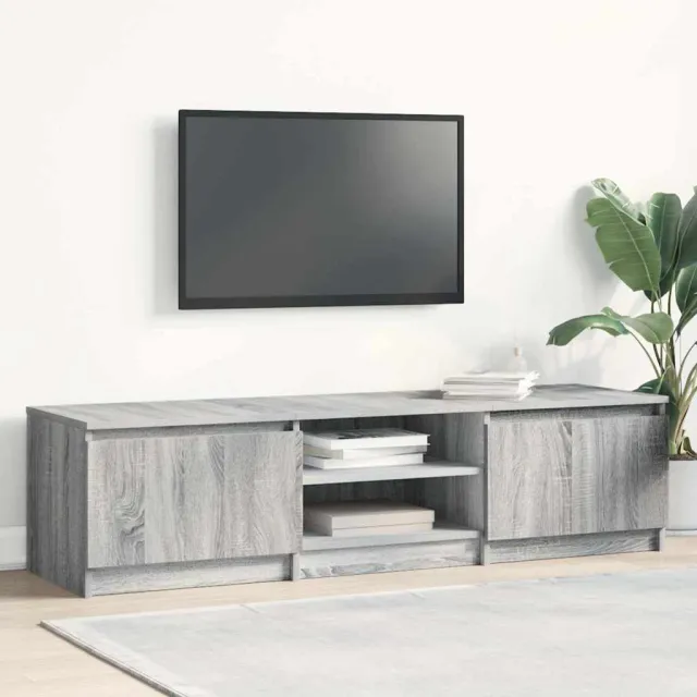 vidaXL Tv-meubel 140x40x35,5 cm bewerkt hout grijs sonoma eikenkleurig, foto 2