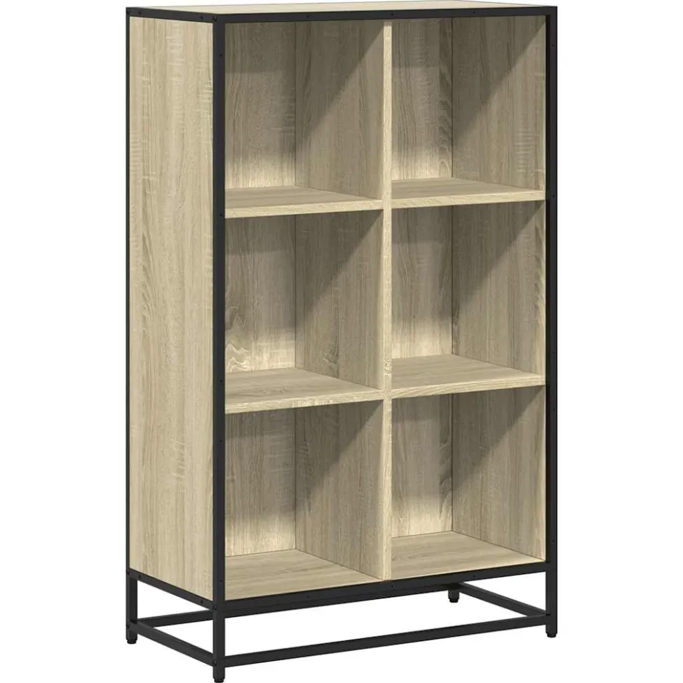 vidaXL Boekenkast 65,5x33x107,5 cm bewerkt hout sonoma eikenkleurig, foto 3