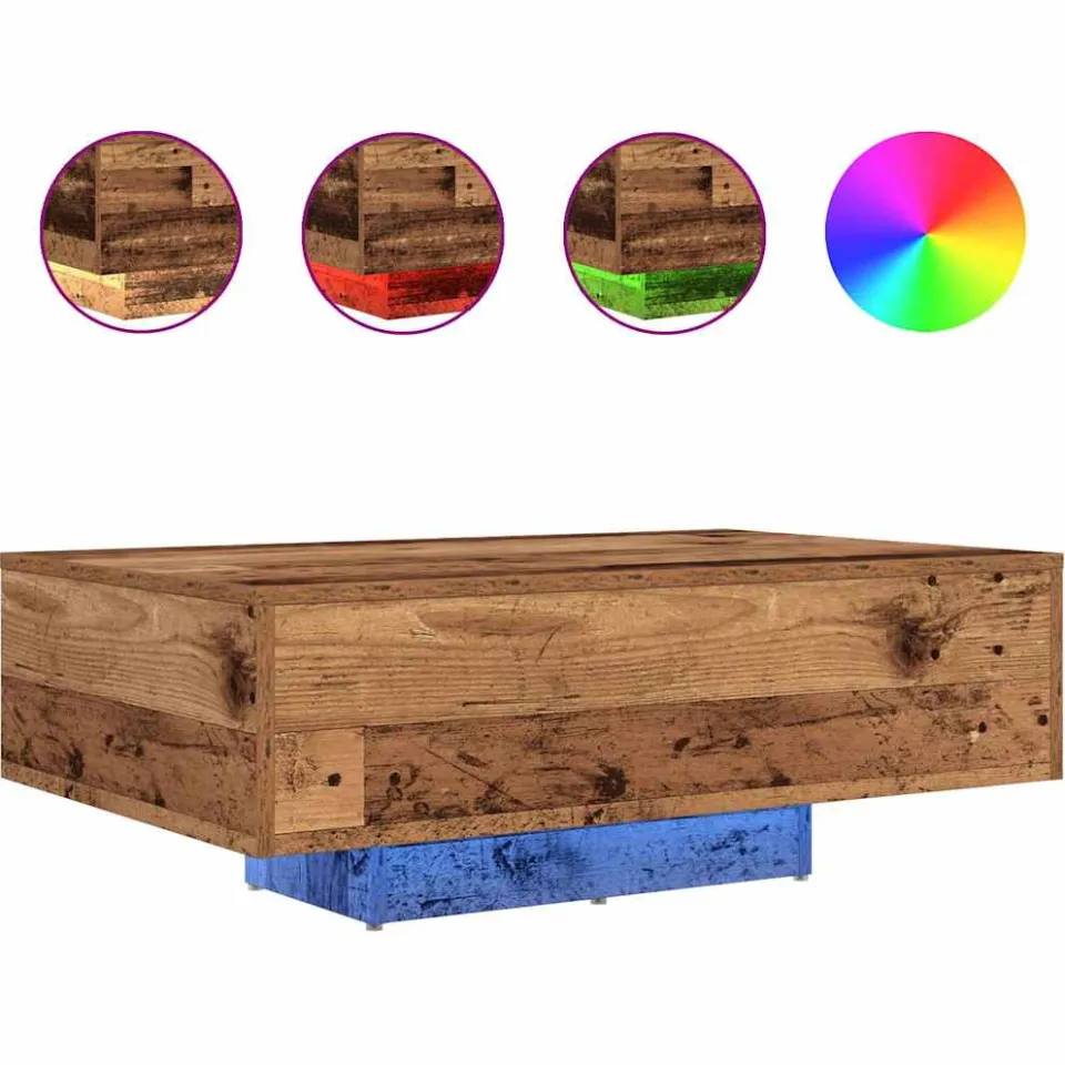 vidaXL Oud hout 85 x 55 x 31 cm Bewerkt hout bruin, foto 3