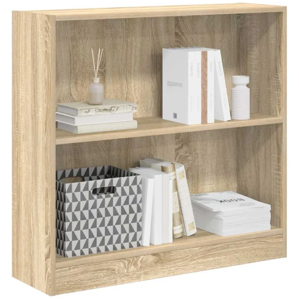 vidaXL Boekenkast 80x24x75 cm bewerkt hout sonoma eikenkleurig Bruin