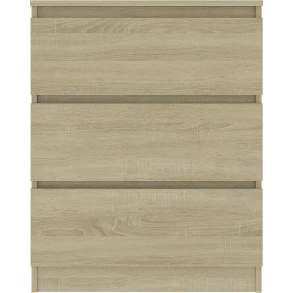 vidaXL Dressoir 60x35x76 cm bewerkt hout sonoma eikenkleurig Bruin