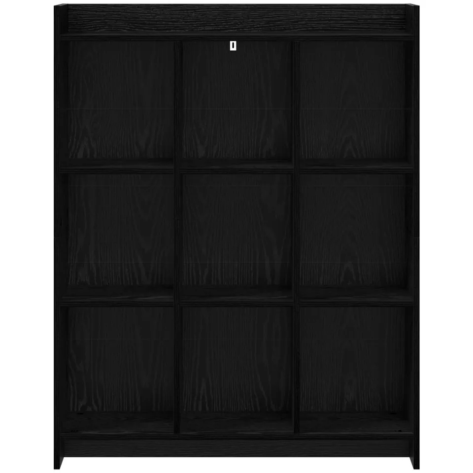 vidaXL Boekenkast Zwart eiken 87,5 x 30 x 111 cm Bewerkt hout, foto 4