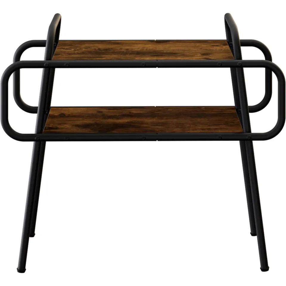 vidaXL Salontafel Gerookt eiken 60 x 30 x 51 cm Bewerkt hout Bruin