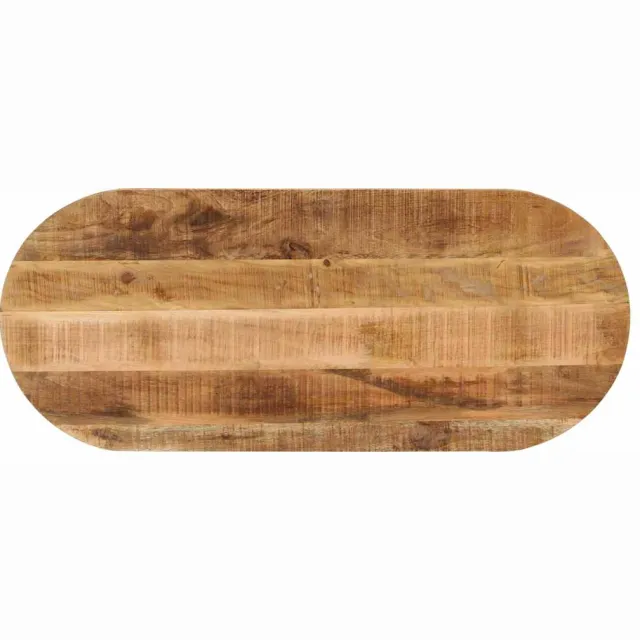vidaXL Tafelblad ovaal 80x40x2,5 cm massief ruw mangohout Bruin