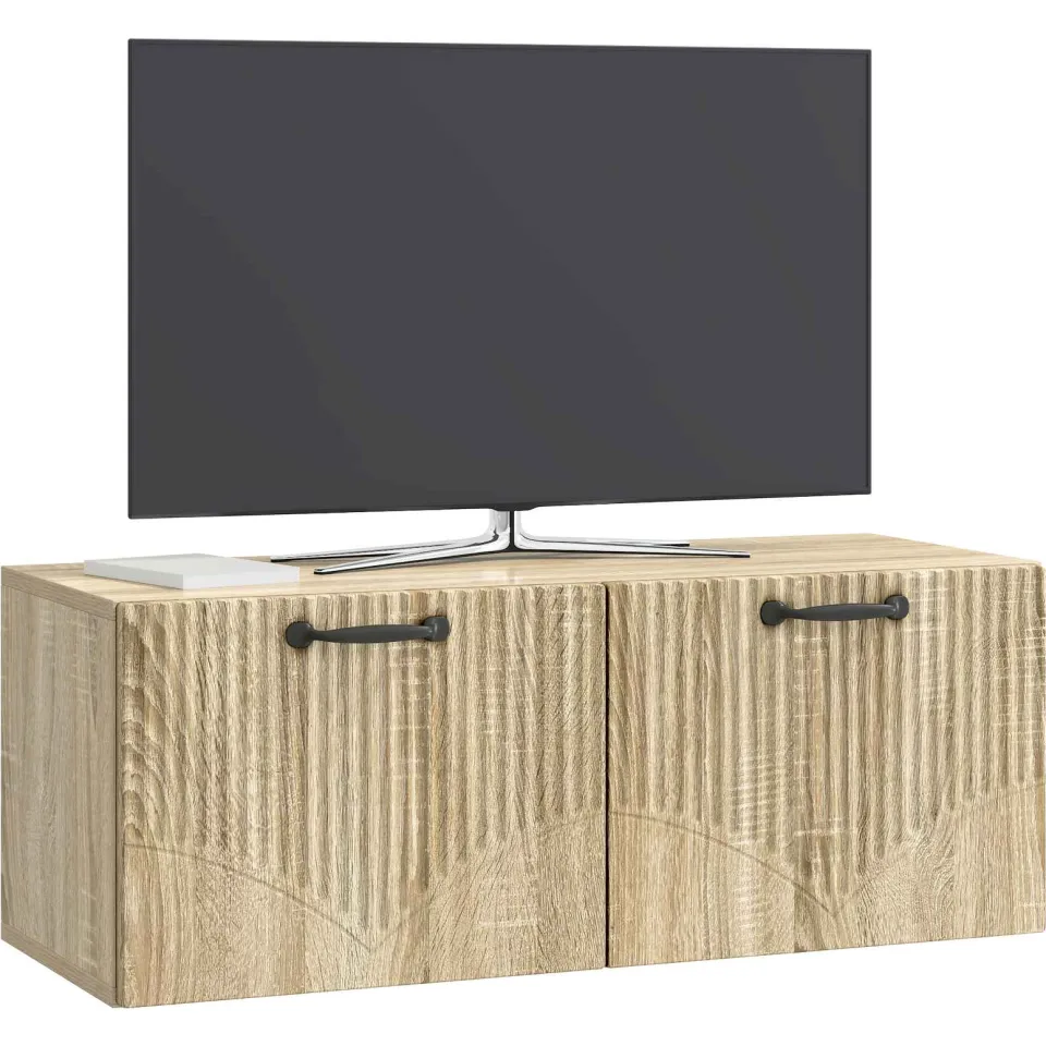 vidaXL Wandbeugel TV-kast Sonoma Eiken 78,5 x 31 x 30 cm Bewerkt hout, foto 3