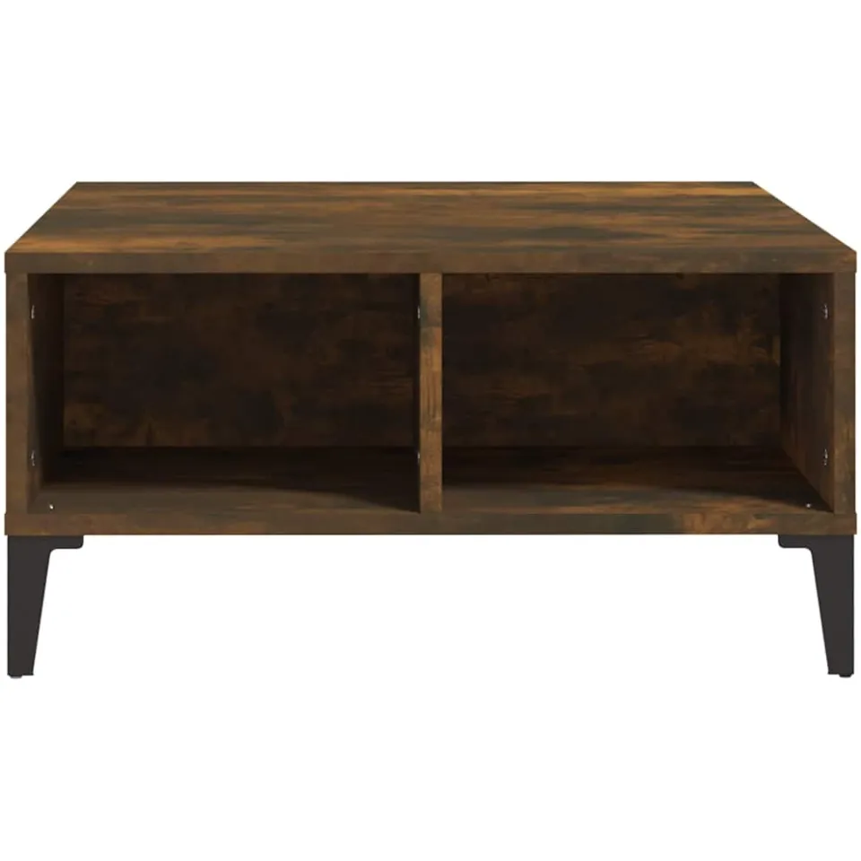 vidaXL Salontafel 60x60x30 cm bewerkt hout gerookt eikenkleurig Bruin