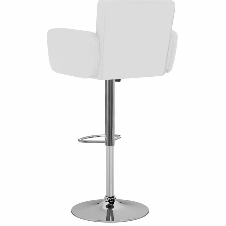 vidaXL Barstoelen 2 st kunstleer wit, foto 3
