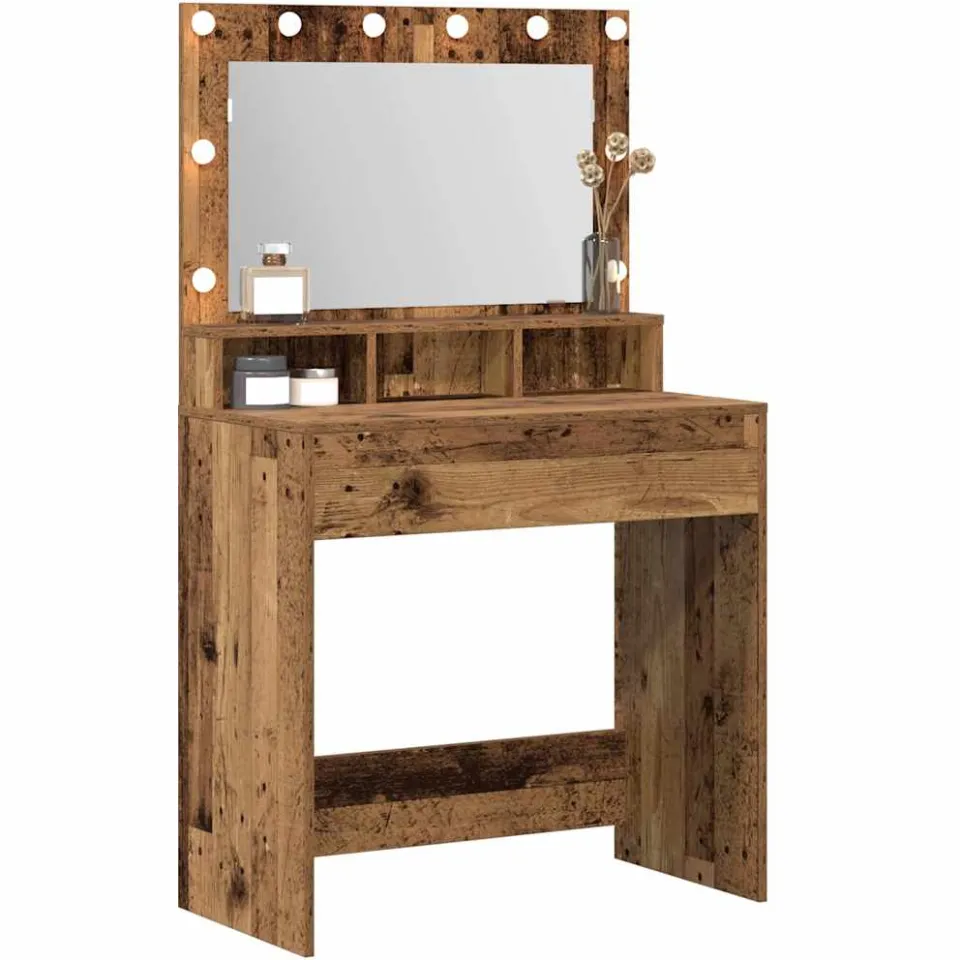 vidaXL Plafondtafel Oudhout 75,5 x 41 x 135 cm Bewerkt hout Bruin