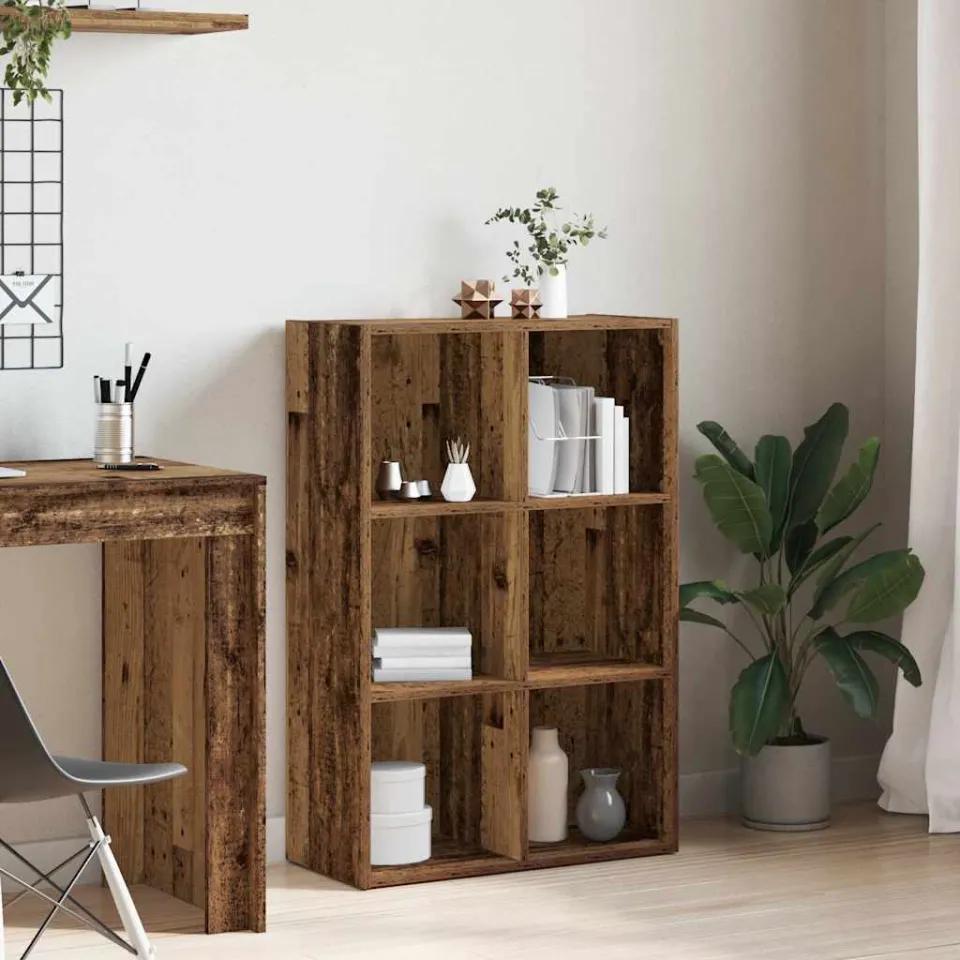 vidaXL Boekenkast/dressoir 66x30x98 cm bewerkt hout oud houtkleurig bruin, foto 2