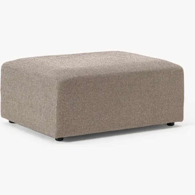 Westwing Collection Poef Melva, B 99 x D 72 cm taupe