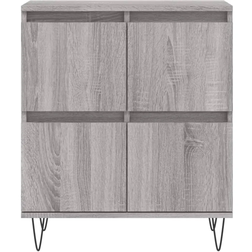 vidaXL Dressoir 60x35x70 cm bewerkt hout grijs sonoma eikenkleurig