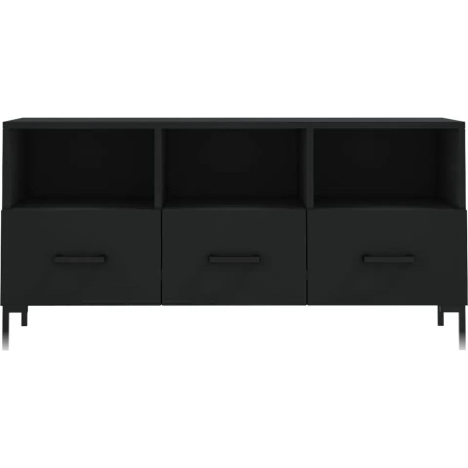 vidaXL Tv-meubel 102x36x50 cm bewerkt hout zwart
