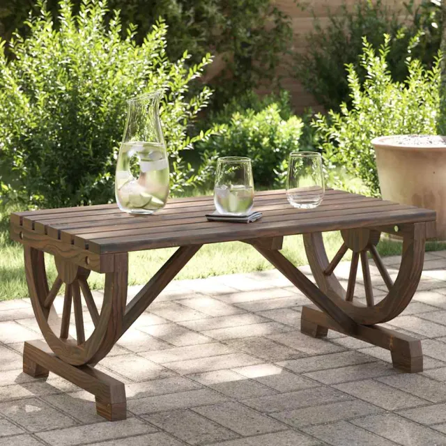 vidaXL Tuintafel 90x50x40 cm massief vurenhout bruin, foto 2
